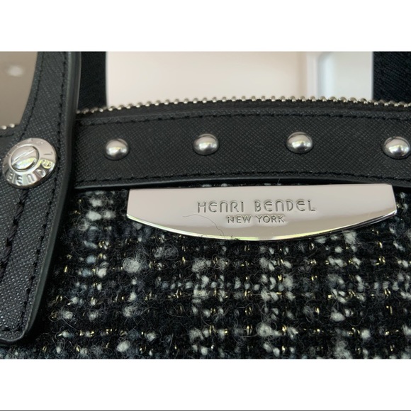 Henri Bendel West 57th Studded Tweed Satchel - Picture 4 of 9